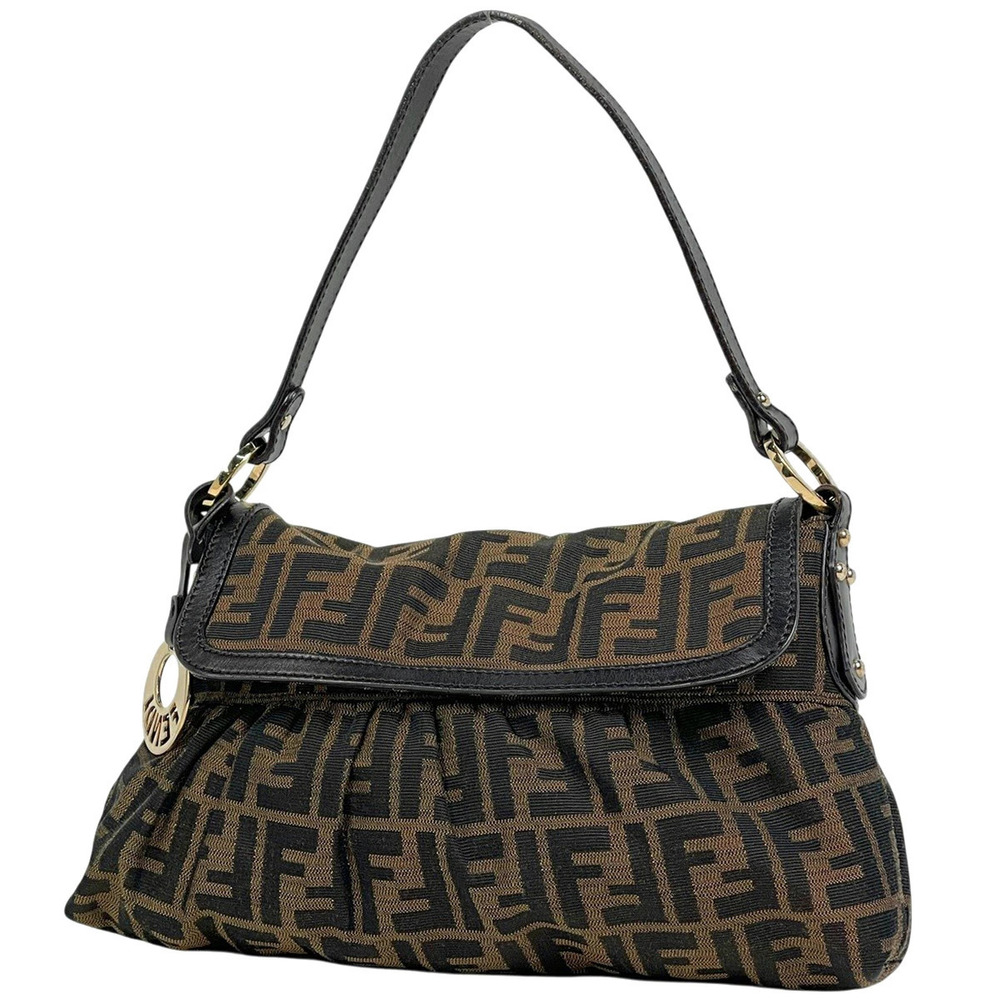 Fendi Zucca shoulder bag canvas brown